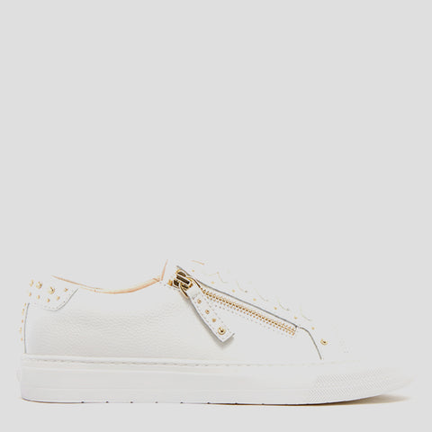 BILLIE WHITE STUD LEATHER