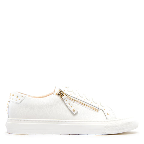 BILLIE WHITE STUD LEATHER