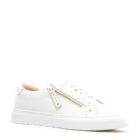 BILLIE WHITE STUD LEATHER