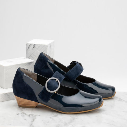 CANDY XW - NAVY-NAVY PATENT SUEDE