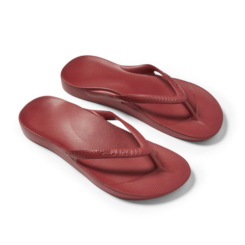 ARCH SUPPORT THONGS - SANGRIA RED