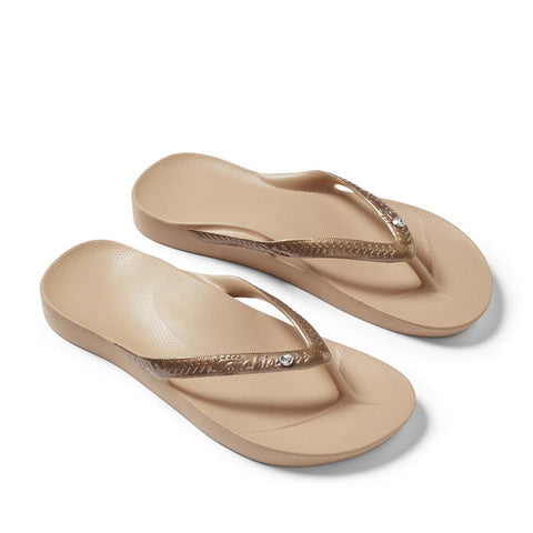 ARCH SUPPORT THONGS SHIMMER - SHIMMER BRONZE