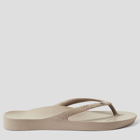 ARCH SUPPORT THONGS CRYSTAL - TAUPE CRYSTAL