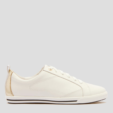 ASHER - WHITE/GOLD LEATHER