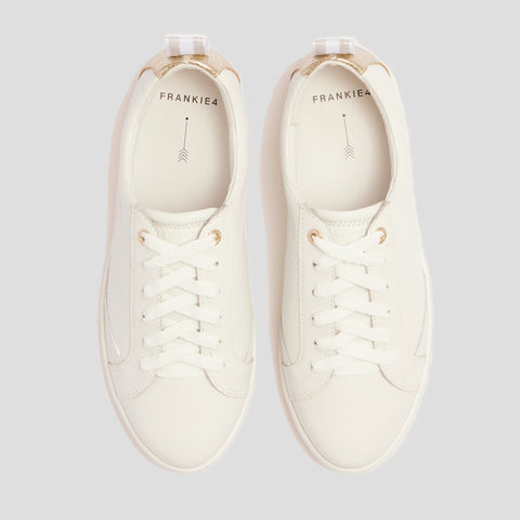 ASHER - WHITE/GOLD LEATHER