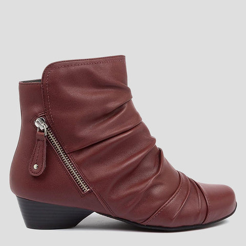 CAMRYN XW - DARK RED LEATHER