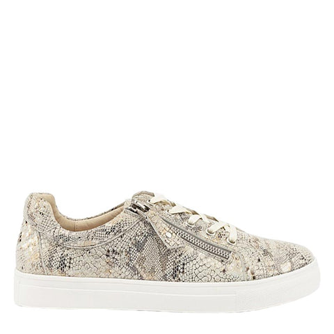 CARA PRINT - TAUPE SNAKE PRINT LEATHER