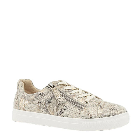 CARA PRINT - TAUPE SNAKE PRINT LEATHER