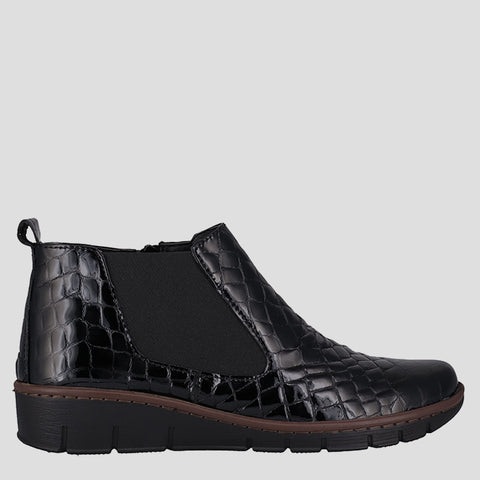 CP452 - BLACK CROCO PATENT LEATHER