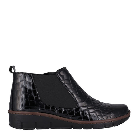 CP452 - BLACK CROCO PATENT LEATHER