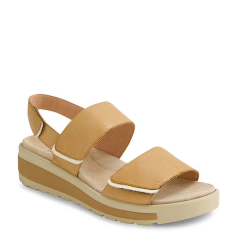 GARLIN W - DARK TAN-ALMOND LEATHER