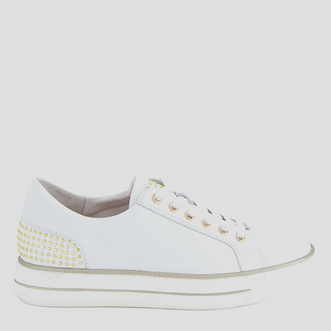 KAIYA W - WHITE TUMBLE LEATHER