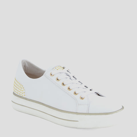 KAIYA W - WHITE TUMBLE LEATHER