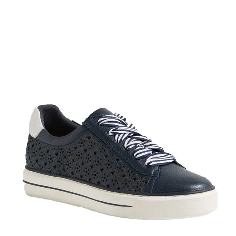 KEELIE W - NAVY TUMBLE LEATHER