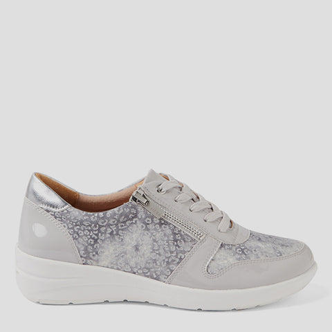 NEWTON W - MISTY CLOUDY-SILVER LEOPARD LEATHER