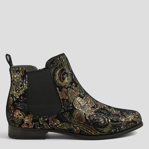 TALIA XF - BLACK ROYAL PRINT SUEDE