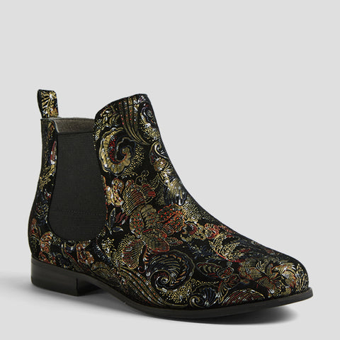 TALIA XF - BLACK ROYAL PRINT SUEDE