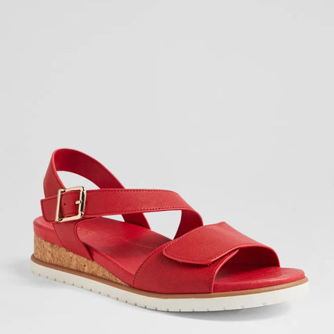 VAMSY W - RED LEATHER-WHITE-SOLE