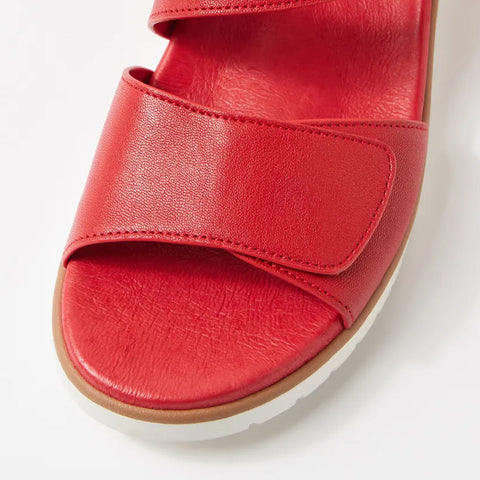 VAMSY W - RED LEATHER-WHITE-SOLE