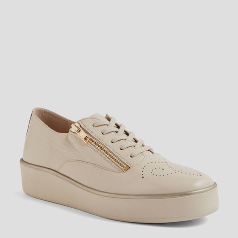 ZHARA W - MILK LEATHER-MILK SOLE