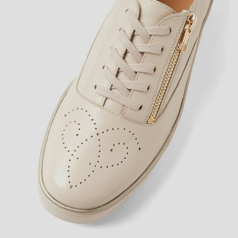 ZHARA W - MILK LEATHER-MILK SOLE