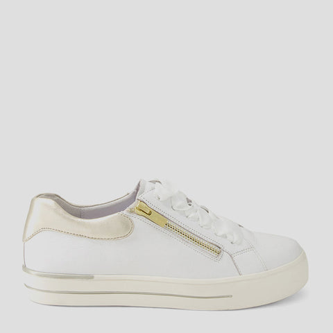 ATAMI W - WHITE-PALE GOLD LEATHER