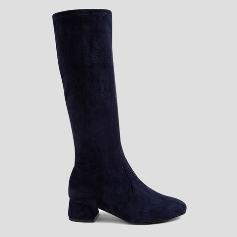 ZURY W - NAVY STRETCH MICROSUEDE